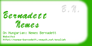 bernadett nemes business card